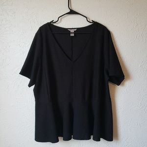 H&M Black Peplum Top